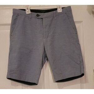 Ted Baker London Herringbone Grey‎ 9" Flat Front Cotton Shorts Size 30